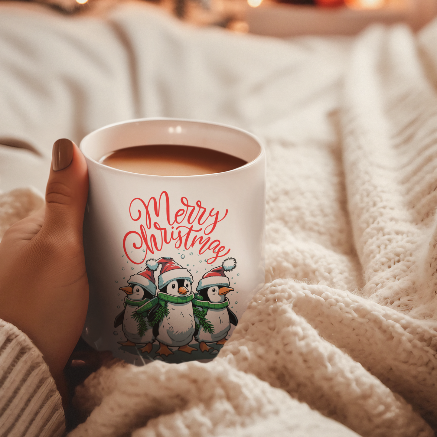 Cute Christmas Penguins - Perfect Christmas Gift - Christmas spirit - Ceramic Mug 11oz