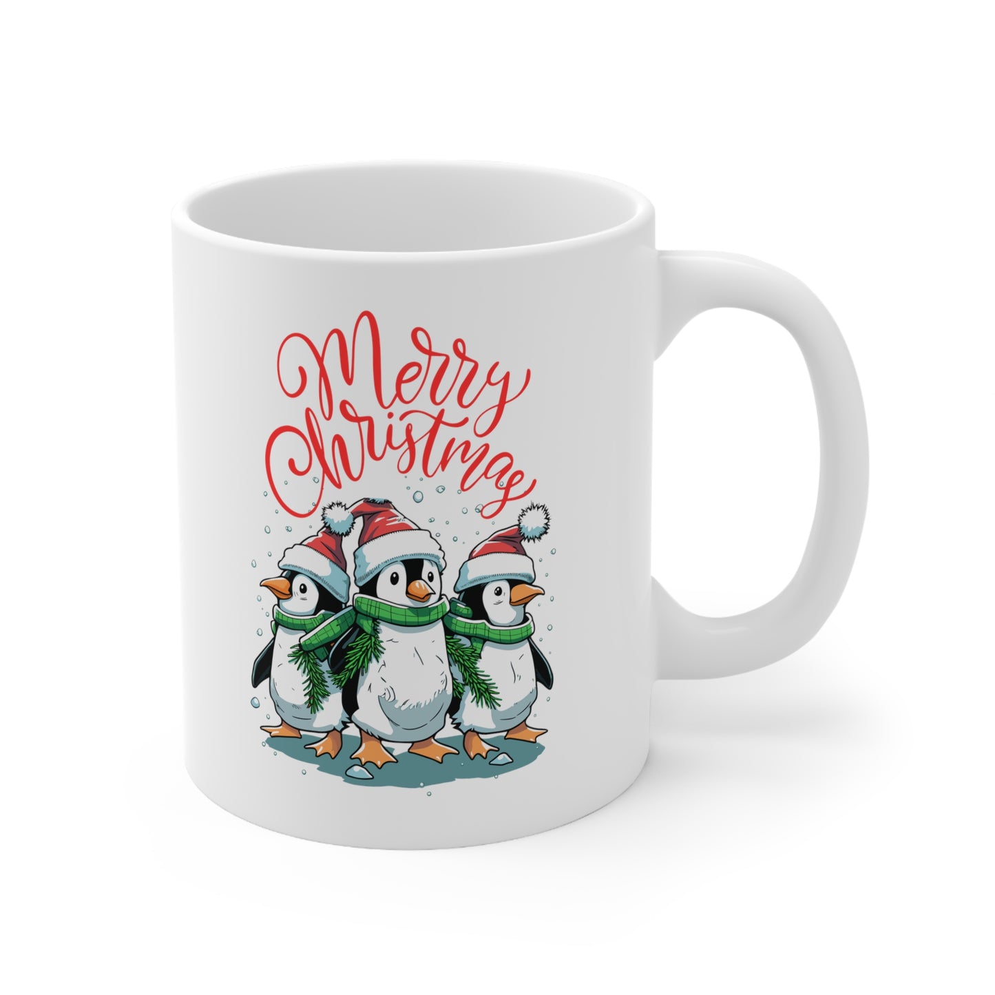Cute Christmas Penguins - Perfect Christmas Gift - Christmas spirit - Ceramic Mug 11oz